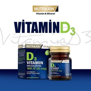 Vitamin D3, Nutraxin, 120 таблеток