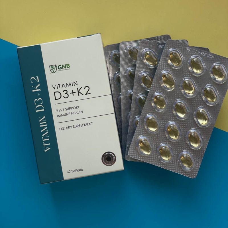 Витамин D3+K2 в капсулах Vitamin D3+K2 GNB 60 капсул в блистерах