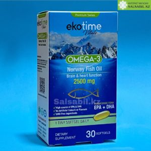 Omega 3 в капсулах Ekotime Vitals, 30 капсул
